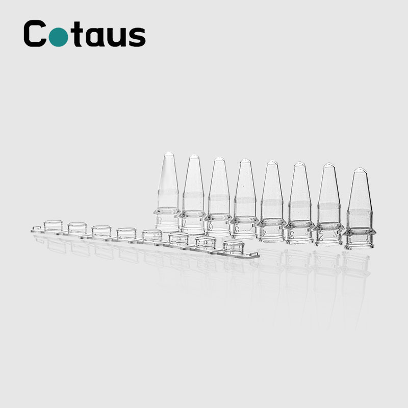 0,2 ml прозрачни PCR епруветки с 8 ленти